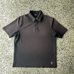 Vintage Nike Polo Shirt Mens XL Bone Court Tennis Swoosh Waffle Knit 00s Faded